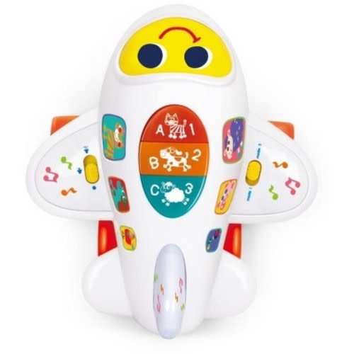 JuzToys Kids Airplane Toy for Learning Letters, Numbers and Colors – Learning ABC Toys with Lights and Music, Educational Toys for Toddlers