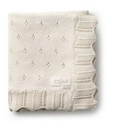 Scalloped Pointelle Blanket