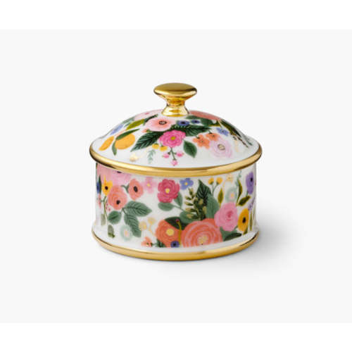 Round Porcelain Box - Garden Party