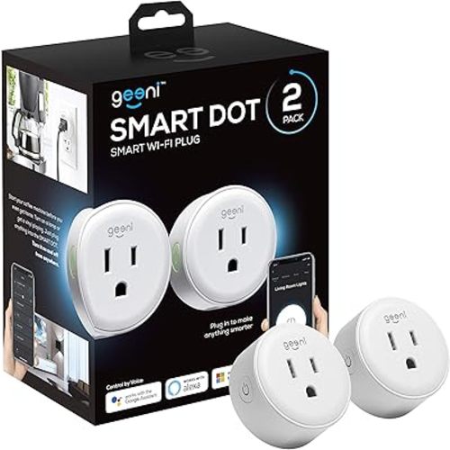 Geeni Dot Smart Plug with 2.4GHz WiFi Connectivity – 2-Pack Compact, Fire-Resistant Smart Outlet Plugs with Schedule & Timer – No Hub Needed, Supports Alexa & Google