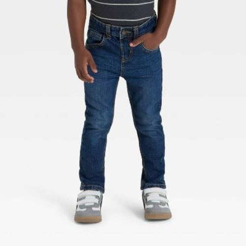 Toddler Boys' Button Front Slim Fit Denim Pants - Cat & Jack™