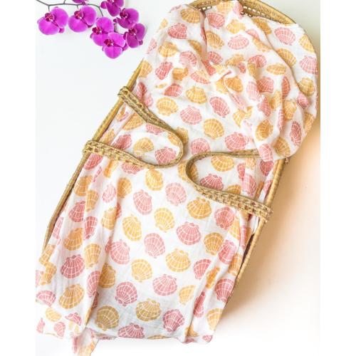 Sea Shell Swaddle - Organic Baby Swaddle | Ocean Nursery Decor – Coca + B.