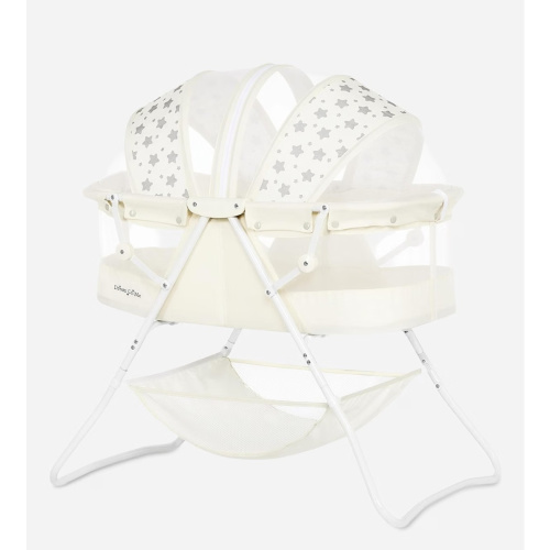 Amazon.com: Dream On Me Karley Portable Infant Bassinet, Double Mesh Canopy, French | Quick Foldable Travel Bassinet with Storage Basket, Mattress Pad Included, Lightweight, For Indoor Outdoor Use, BSA Verified