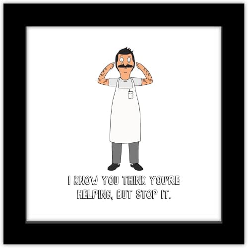Gallery Pops® Bob's Burgers - Bob Belcher Stop It Wall Art Gallery Pops Wall Art, Black Framed Version