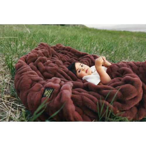Hugs Rich Mahogany Plush Blanket