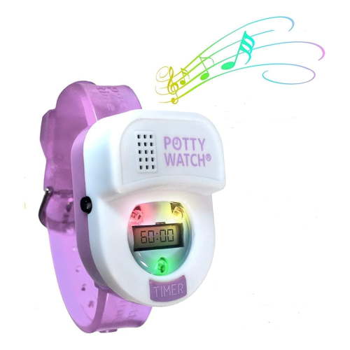 Potty Time Watch for Kids Potty Training - 3 Fun Flashing Lights and Music - Water-Resistant - Remind Kids Every 30, 60, or 90 Minutes – Purple