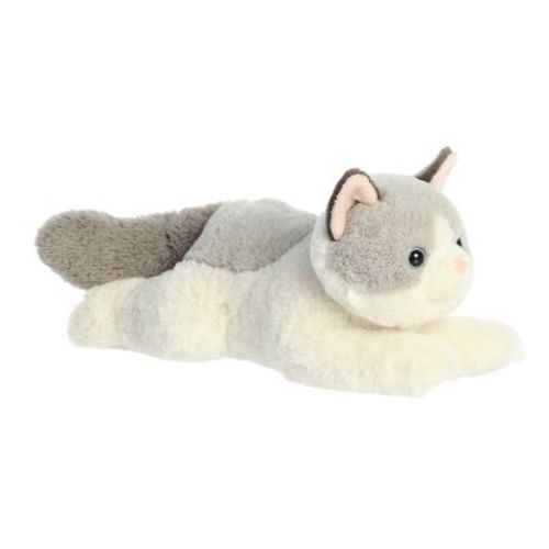Aurora Large Nico Ragdoll Flopsie Adorable Stuffed Animal White 13.5"