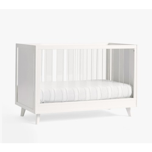 Sloan Acrylic Convertible Crib - Crib & PBK Lullaby Crib Mattress -