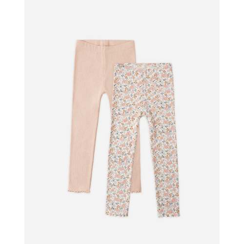 Ribbed Legging Set Flower Field, Heathered Blush