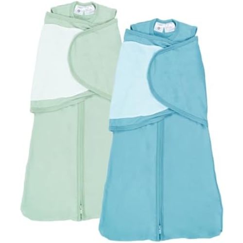 2-Pack 0.5 TOG Newborn Sleep Sack, All-in-One Swaddle Wrap with Silent Velcro for Infants (0–3 Months)