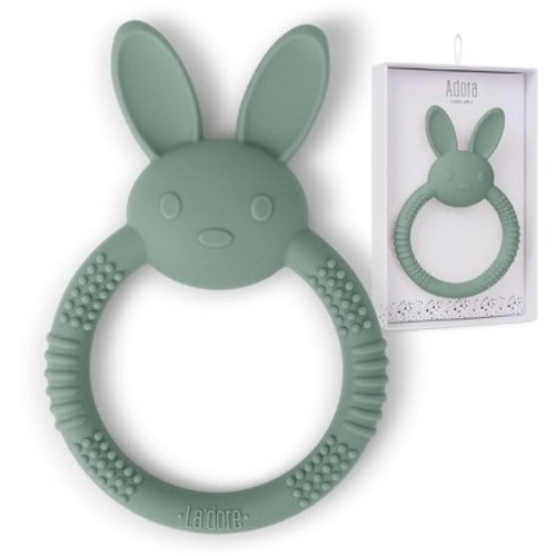 Silicone Baby Bunny Teething Toys - Cute Animal Shaped Teething Relief for 0-6 Months, Easy to Clean Teether Ring - Newborn Essentials