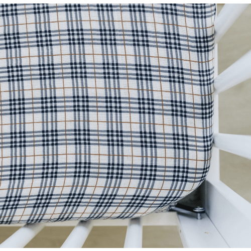 MUSLIN CRIB SHEET | VINTAGE PLAID