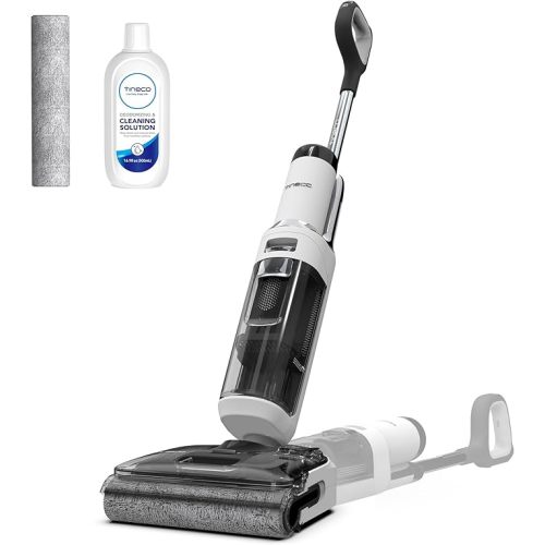 Tineco Floor ONE Stretch S6 Cordless Wet Dry Vacuum Cleaner, 180°Lay-Flat Smart Vacuum Mop, 40 Minutes Long Runtime 158℉ Flashdry Self-Cleaning, Dual-Sided Edge Cleaning Lightweight Floor Cleaner