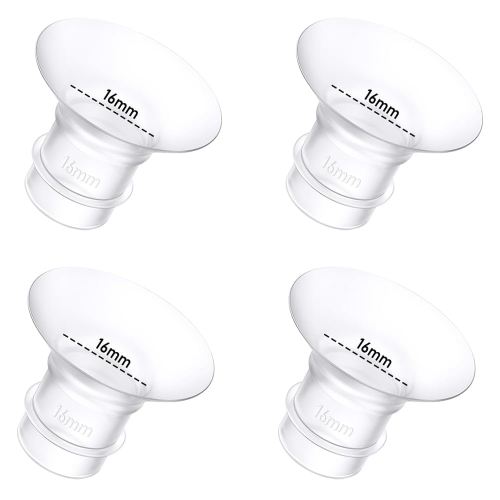 4Pcs Breast Pump Flange Insert 16mm Compatible with Momcozy/Spectra/Medela/eufy/Elvie/Lansinoh/Paruu P10 Breast Pump, Fit for Momcozy M5/M9/M6/V2 Pro/V2 pro/S12 Pro/eufy E10 S1 S1 Pro, 24mm Flange
