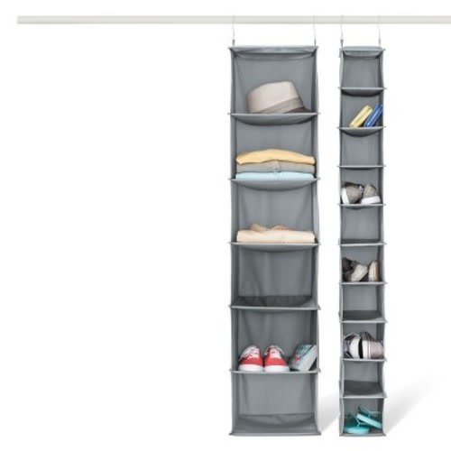 6 Shelf Hanging Closet Organizer Gray - Room Essentials™
