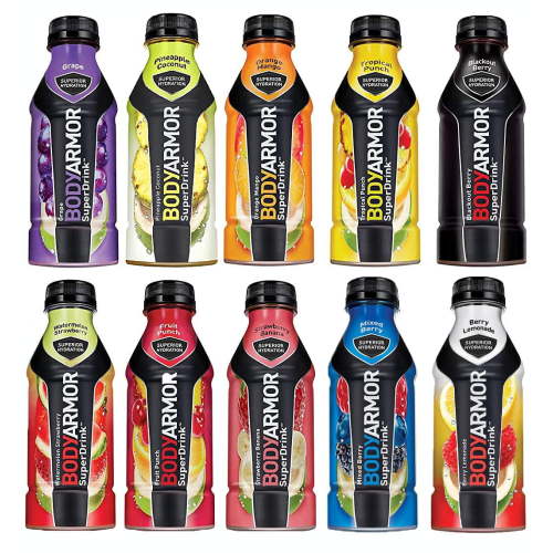BodyArmor Super Sports Drink, Variety Pack 16 Oz (Pack of 10, Total of 160 Oz)