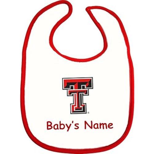 Texas Tech Red Raiders Personalized Cotton Baby Bib