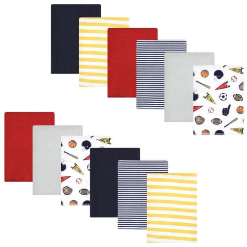 Luvable Friends Hudson Baby Flannel Burp Cloths 12pk Set