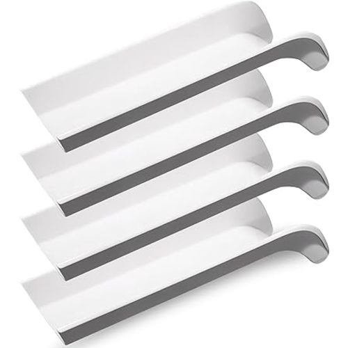 Stairslide 4-Pack Modular Indoor Slide for Home Staircases, White - Stair Attachment Ramps for Kids with Non-Slip Grip Bottom, Easy to Store, No Installation Needed