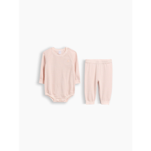 Baby Stripe Sweater Bodysuit Set