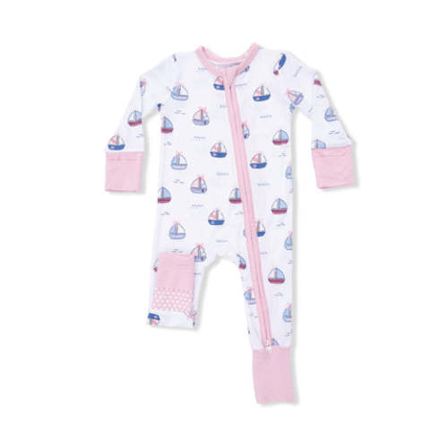 Bubbly Sailboats Pink - Convertible Romper