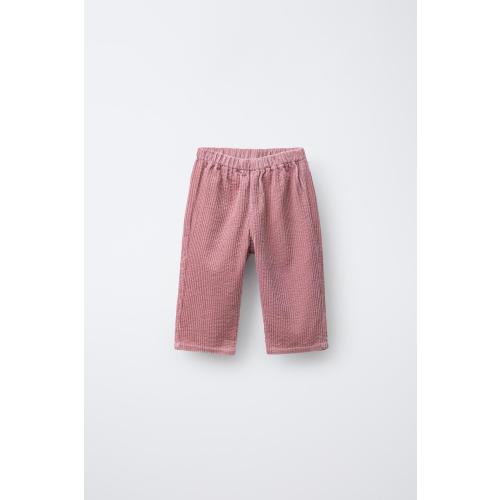 THICK CORDUROY PANTS - Pink | ZARA United States