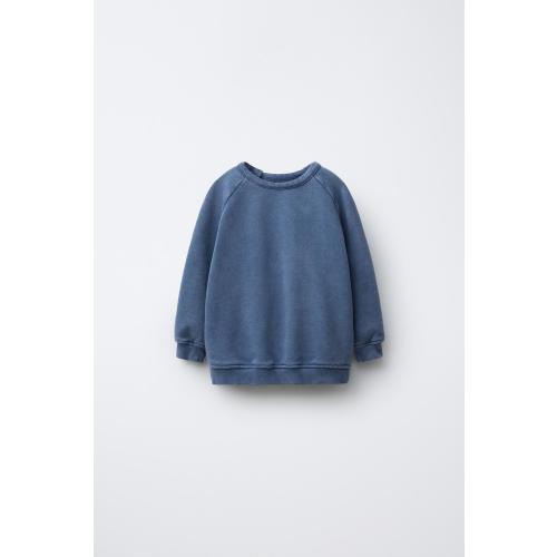WASHED EFFECT SWEATSHIRT - Blue | ZARA United States