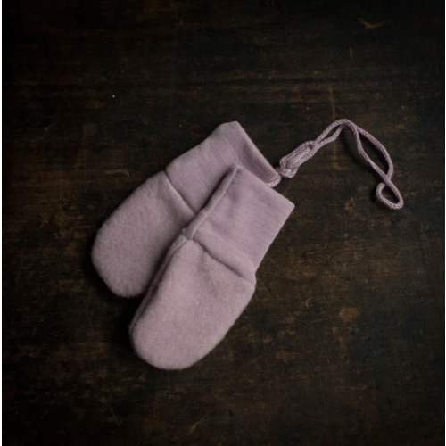 Baby Merino Wool Fleece Mittens - Lilac Rose