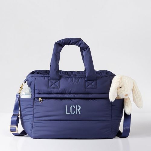 Lightweight Puffer Travel/Diaper Bag- Navy