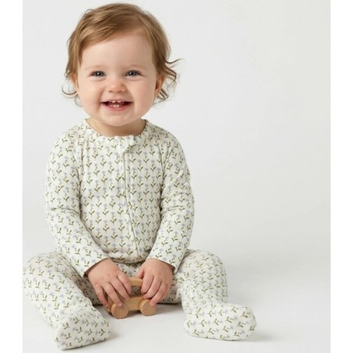 Lavender Lane Bamboo Sleeper, Delicate Purple & Green Floral - Motette | Maisonette