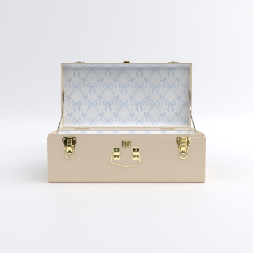 Petite Trunk - Beige - Something Blue / No Embroidery