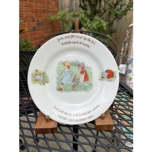 Jack and Jill Nursery Rhyme, Small 6" Vintage Plate