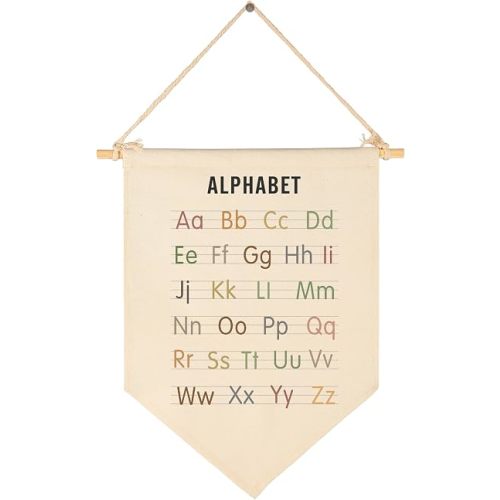 Classroom Wall Banner Decor-Teacher Supplies Gift-Inspirational Back to School Wall Educational Flag-Motivational Quote-Hanging Canvas Pennant Sign for Classroom-Alphabet ABC Educational