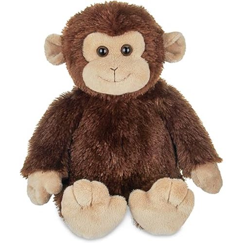 Bearington Swings Monkey Stuffed Animal - 15" Stuffed Monkey Toys - Soft Washable Plush Monkeys with Lifelike Features for Babies, Toddlers, and Animal Lovers - Adorable Gift for Kids