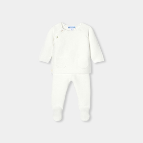 Baby cotton garter-stitch  set