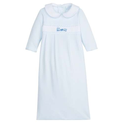 Smocked Newborn Gown - Train | NB