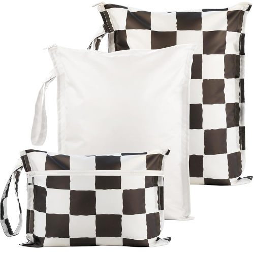 Wet Dry Bags for Baby Items - 2 Pack Reusable Waterproof Wet Dry Bag for Baby Diaper & Daycare - Leakproof Storage Pouch Bag for Travel & Swimsuits