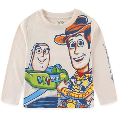 Disney Toy Story Boys Long Sleeve Shirt for Toddler and Big Kids