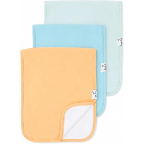 Copper Pearl Premium Baby Burp Cloths - 3-Pack Large Cotton Burp Cloths, Extra Soft Spit Up Rags with 3 Absorbent Layers, Perfect for Baby Boy and Baby Girl Gifts (21" x 10" Size, Bennie Set)