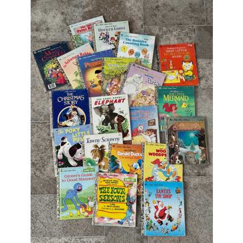 Vintage Little Golden Books Lot of 21 – Classic Children’s Storybooks Bundle