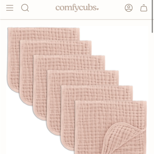 Muslin Burp Cloths in Blush – Comfy Cubs