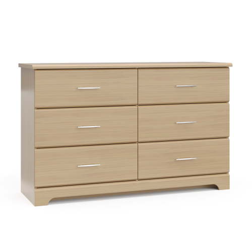 Storkcraft Brookside 6 Drawer Nursery Double Dresser, Driftwood