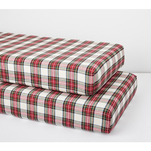 Stewart Plaid Flannel Organic Crib Fitted Sheet