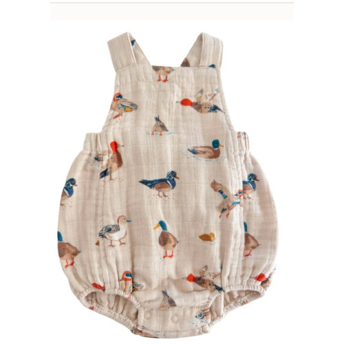 Ducks / Muslin Retro Sunsuit – Woven Grace | Natural Fiber Clothing Boutique