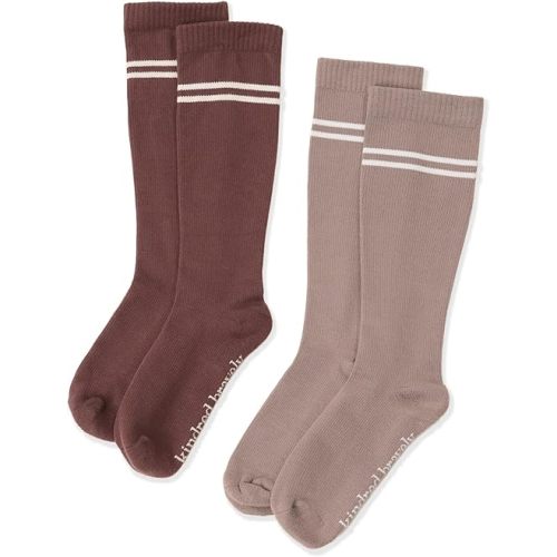 Kindred Bravely Compression Socks 2-Pack | Graduated Compression Socks for Circulation Pregnancy Travel (Taupe & Redwood, Large)