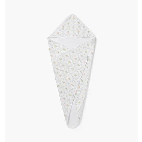 Hooded Towel - Pastel Trellis add Monogram