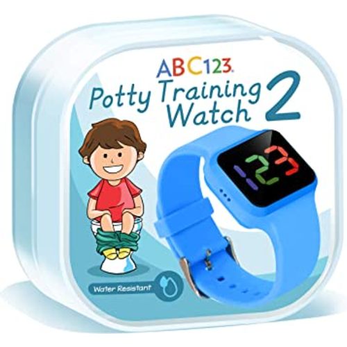 ABC123 Potty Training Watch 2- Baby Reminder Water Resistant Timer for Toilet Training Kids & Toddler (Blue)