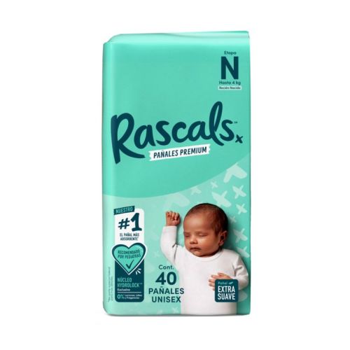Pañales Rascals RN X 40 UNDS