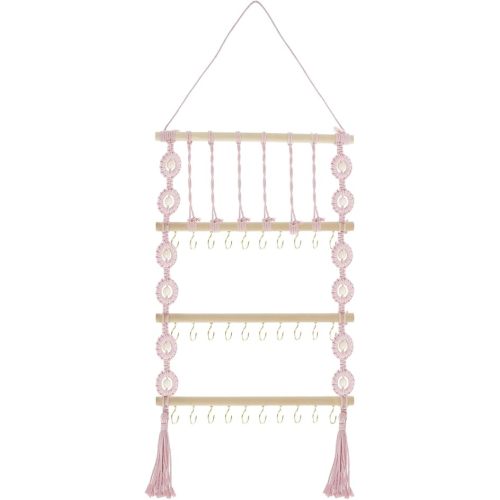 US Bow Organizer for Girls Decorative Hair Bow Organizer Large Capacity Wall Hanging Hair Accessories Organizer Practical Headband Holder for Hair Clips Bows Headgear(Pink)