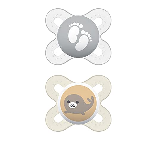 MAM Original Start Newborn Baby Pacifier, Recommended for Breastfed Babies, 0-3 Months (Pack of 2)